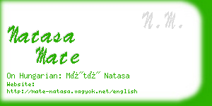 natasa mate business card